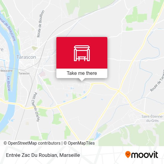 Entrée Zac Du Roubian map