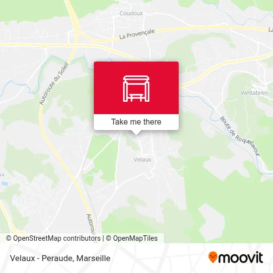 Velaux - Peraude map