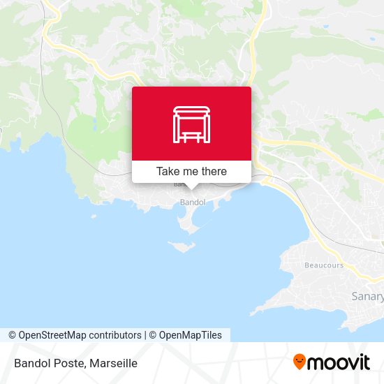 Bandol Poste map
