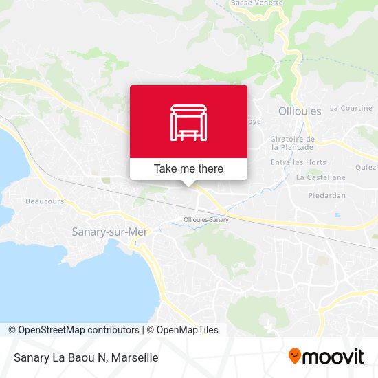 Sanary La Baou N map