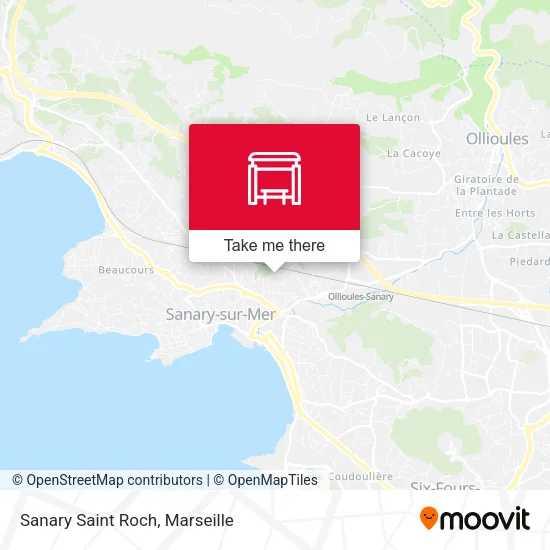 Sanary Saint Roch map
