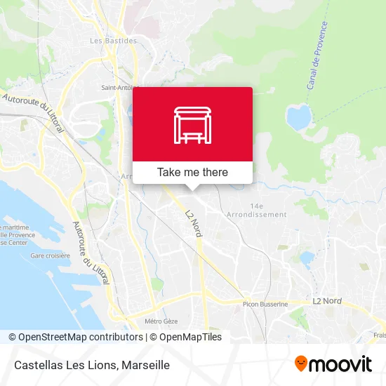 Castellas Les Lions map