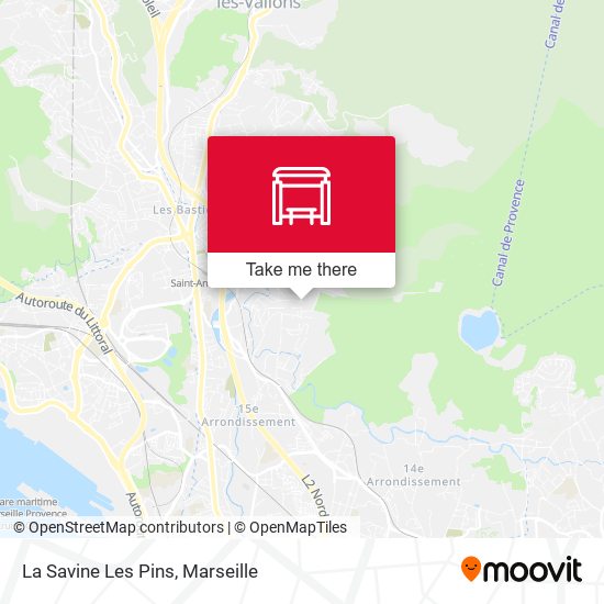 La Savine Les Pins map