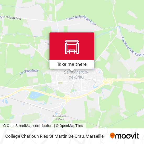 Mapa Collège Charloun Rieu St Martin De Crau