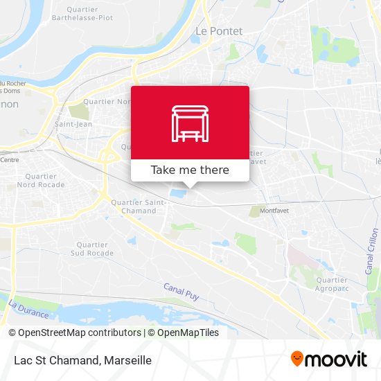 Lac St Chamand map