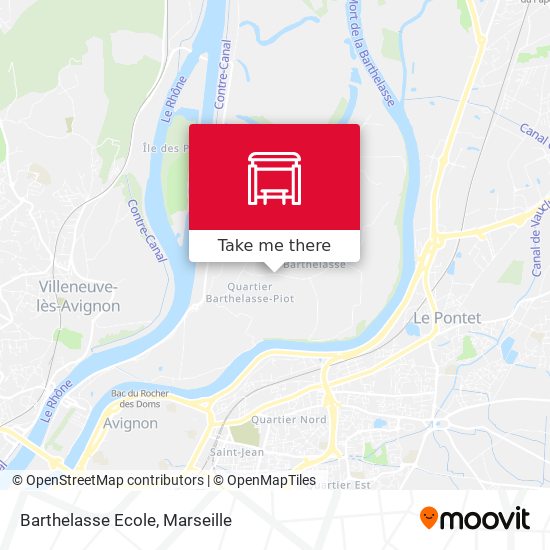 Barthelasse Ecole map