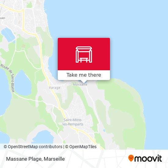 Massane Plage map