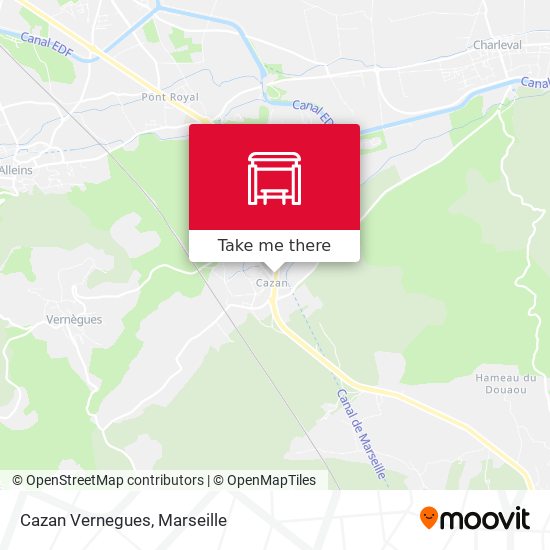 Cazan Vernegues map