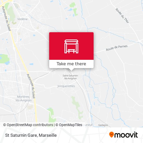 St Saturnin Gare map