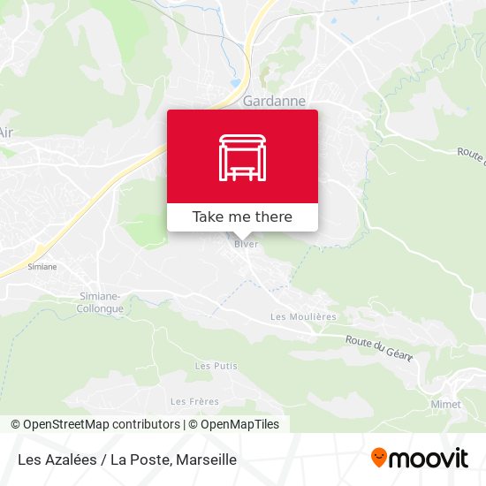 Mapa Les Azalées / La Poste