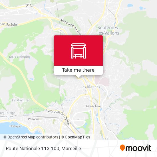Route Nationale 113 100 map