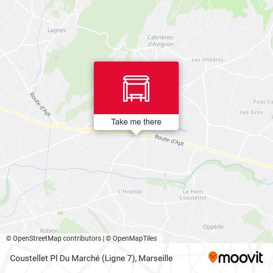 Coustellet Pl Du Marché (Ligne 7) map
