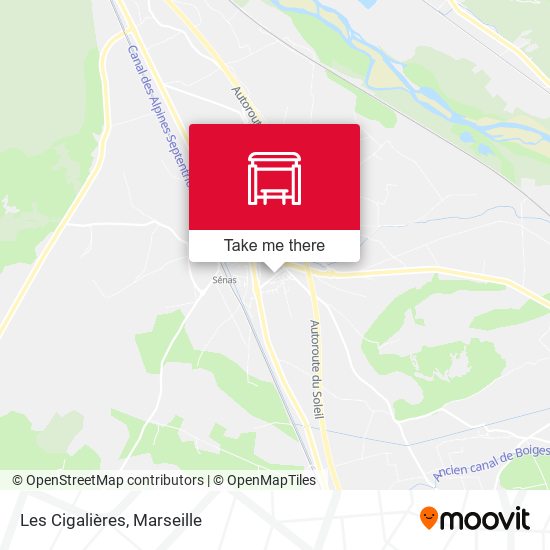 Les Cigalières map