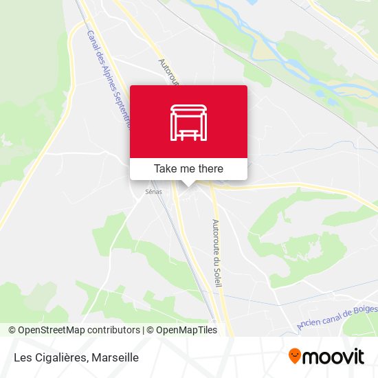 Les Cigalières map