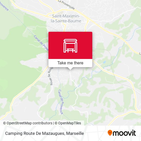 Mapa Camping Route De Mazaugues