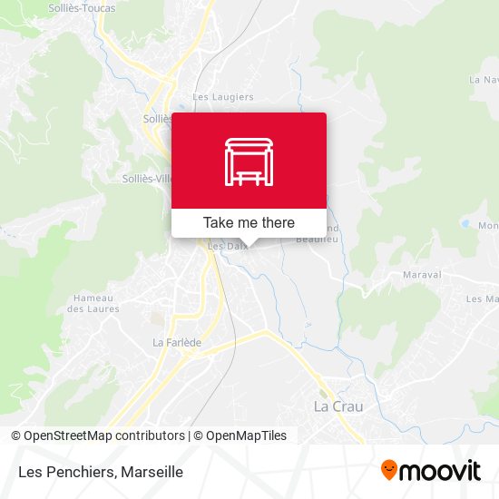 Les Penchiers map