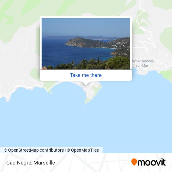 Cap Negre map