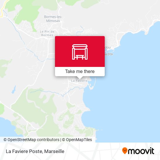 La Faviere Poste map