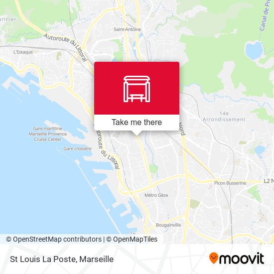 St Louis La Poste map