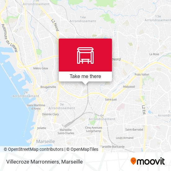 Mapa Villecroze Marronniers