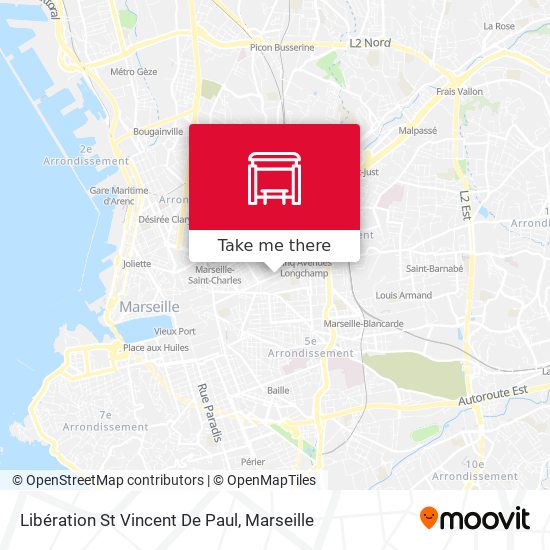 Mapa Libération St Vincent De Paul