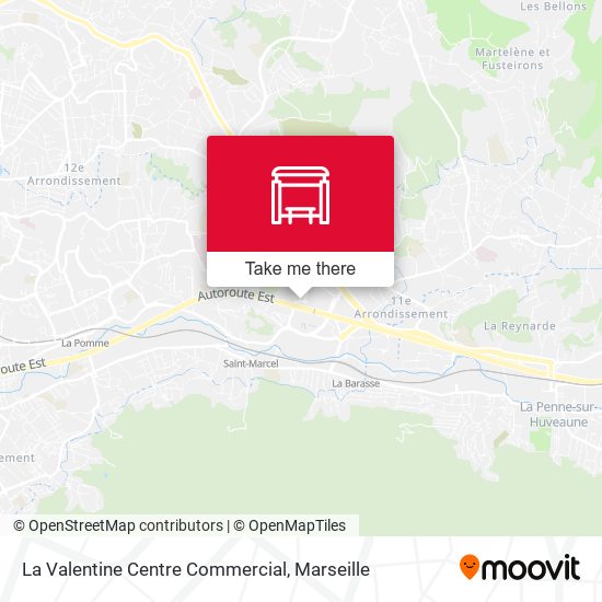 La Valentine Centre Commercial map