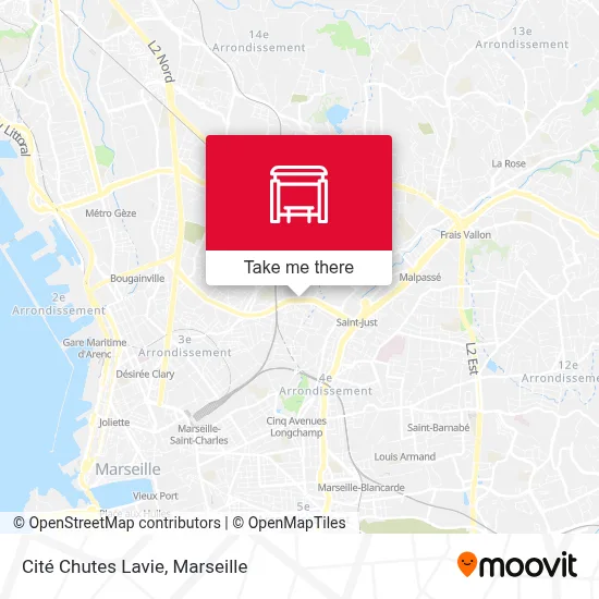 Cité Chutes Lavie map