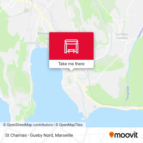 St Chamas - Gueby Nord map