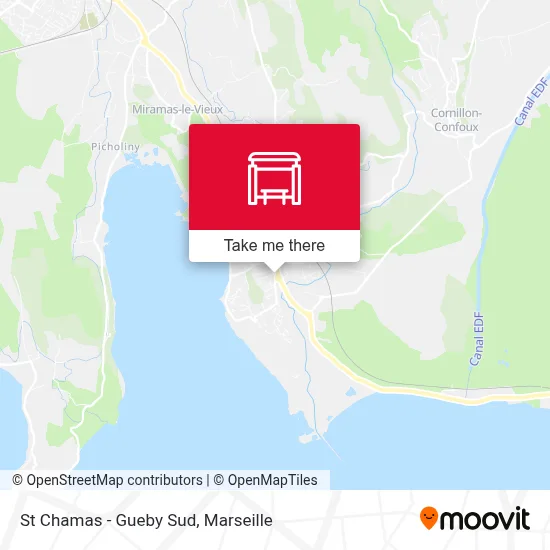 St Chamas - Gueby Sud map