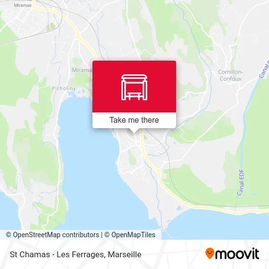 St Chamas - Les Ferrages map