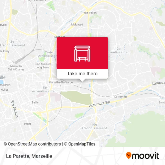 La Parette map