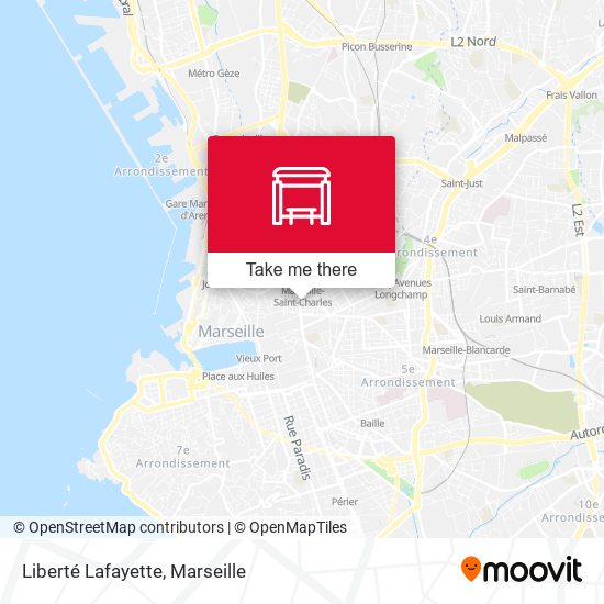 Liberté Lafayette map