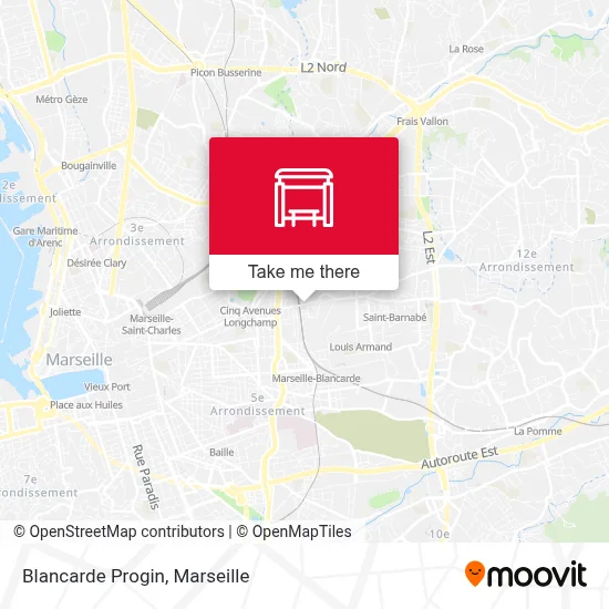 Blancarde Progin map