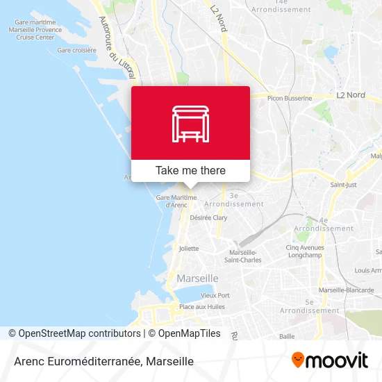 Mapa Arenc Euroméditerranée