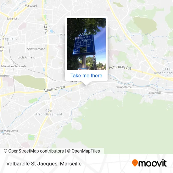 Valbarelle St Jacques map