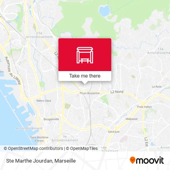 Ste Marthe Jourdan map