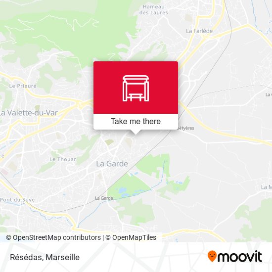 Résédas map