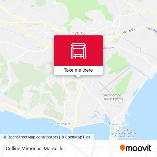 Colline Mimosas map
