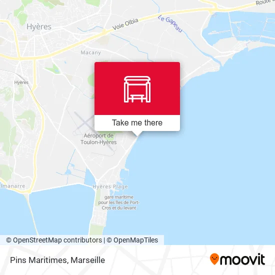 Pins Maritimes map