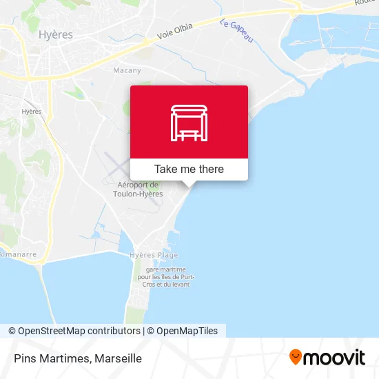 Pins Martimes map