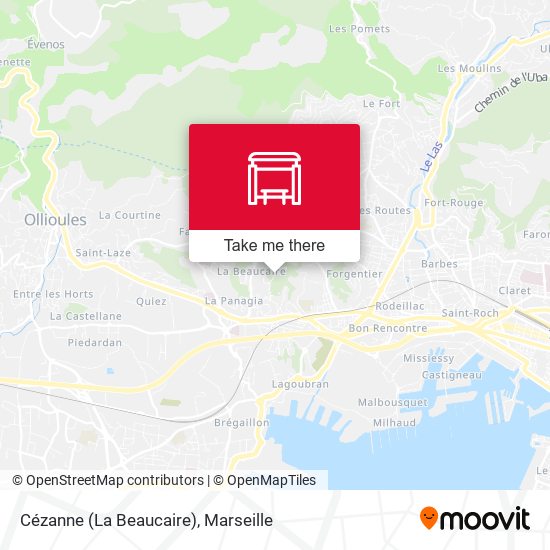 Cézanne (La Beaucaire) map