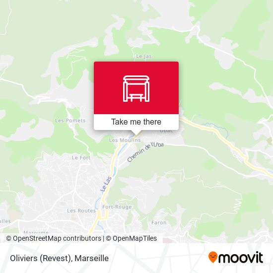 Oliviers (Revest) map