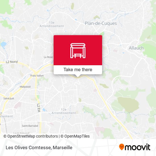 Les Olives Comtesse map