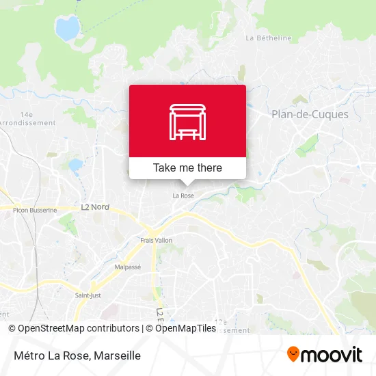 Métro La Rose map
