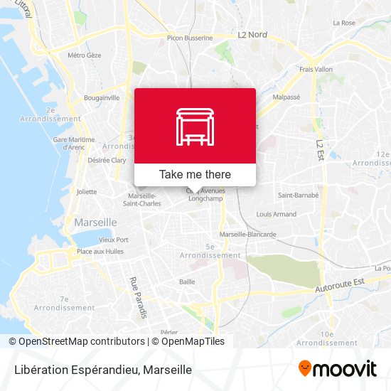 Libération Espérandieu map