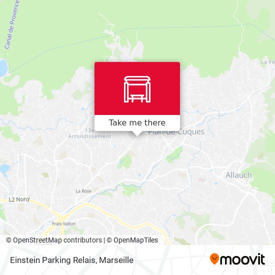 Einstein Parking Relais map