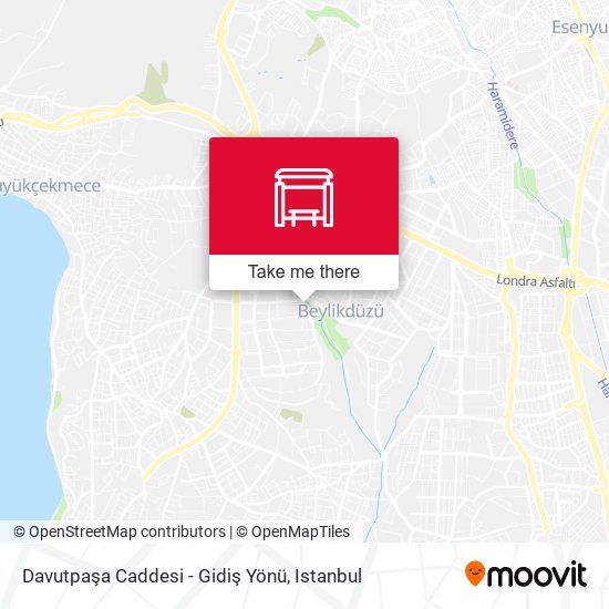 Davutpaşa Caddesi - Gidiş Yönü map