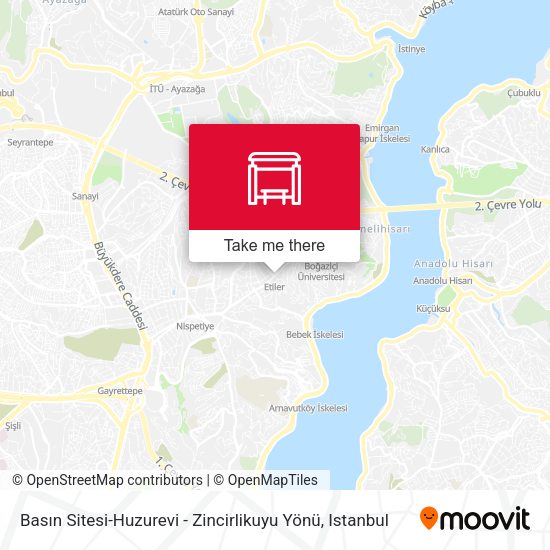 Basın Sitesi-Huzurevi - Zincirlikuyu Yönü map