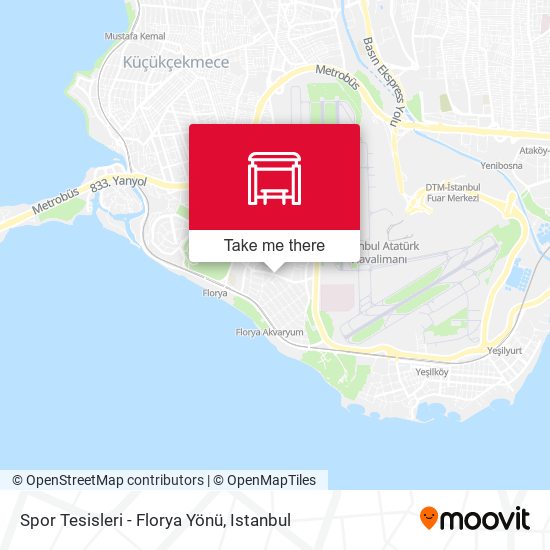 Spor Tesisleri - Florya Yönü map