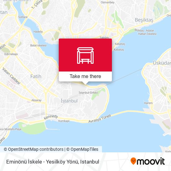 Eminönü İskele - Yesilköy Yönü map
